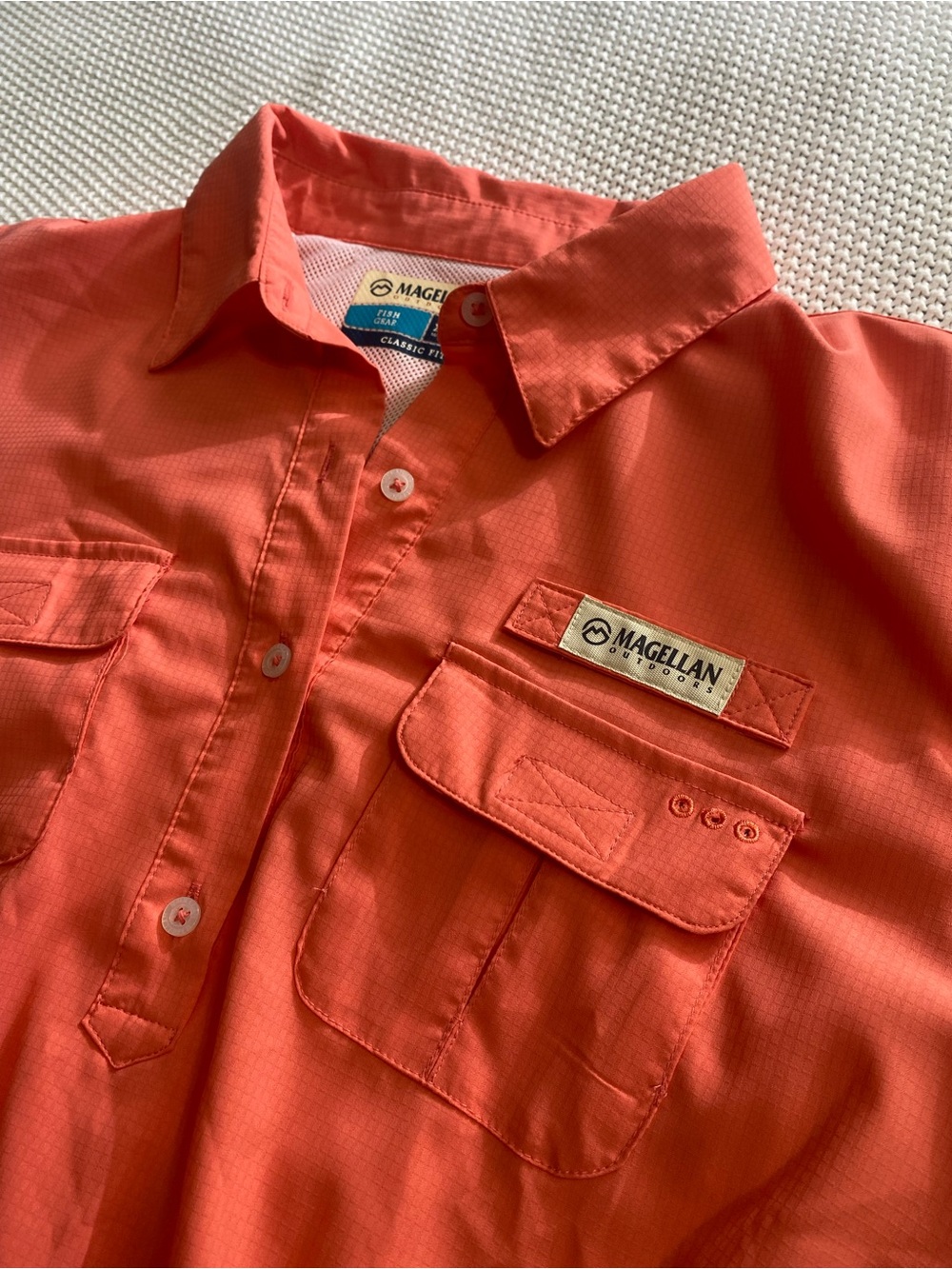Magellan Outdoors Peach Coral Fishing Drawstring breathable Dress - Picture 5 of 11